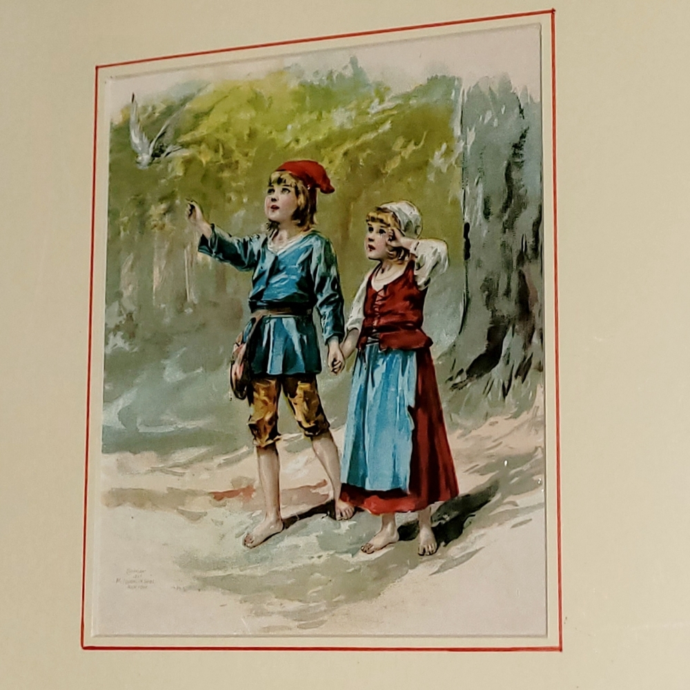 McLoughlin Bros HANSEL & GRETEL chromolithograph Art Print From 1899